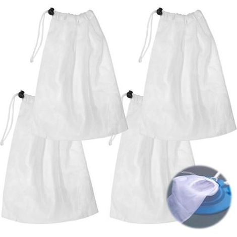 4 Sacs de Nettoyage de Piscine, Sacs filtrants en Maille Fine pour aspirateur de Piscine, Sacs en Maille avec Cordon de Traction (1/5)
