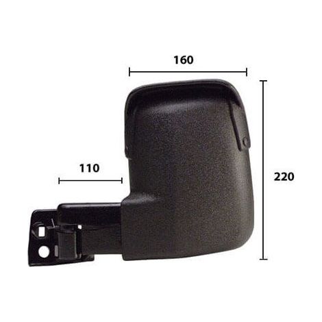 Rétroviseur manuel gauche bras court Ford Transit MK4 1991-1994