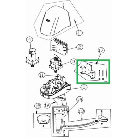 6FACILSP Staffa Di Supporto Per Facil 3-3e-3h-3eh Ditec 6facilsp Entrematic Ricambio