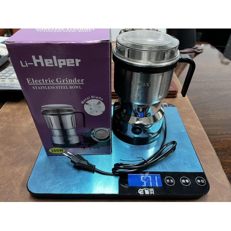 Hachoir électrique, 8 lames en acier inoxydable, puissance de 200 W, capacité de 500 ml, idéal pour les noix, les céréales, etc. (1/5)