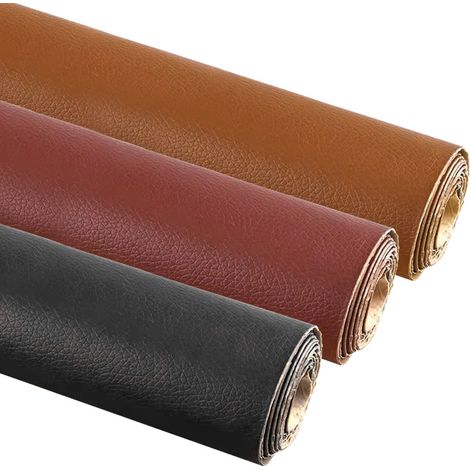 Patch en cuir auto-adhésif - Cuir - 50x100 cmtfrf Marron, auto-adhésif, pour une utilisation pratique dans l'entretien, la réparation et le bricolage.-AquaForge (1/3)