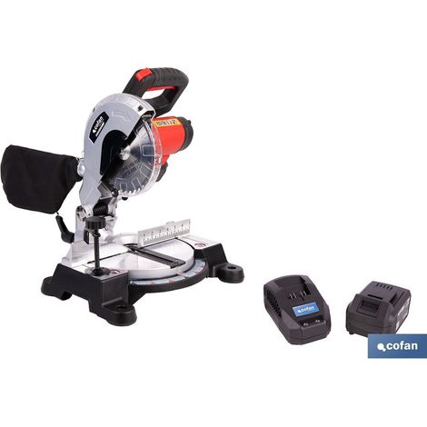 Scie à onglet sans fil Li-ion 20 V 185 mm avec moteur brushless (1/4)