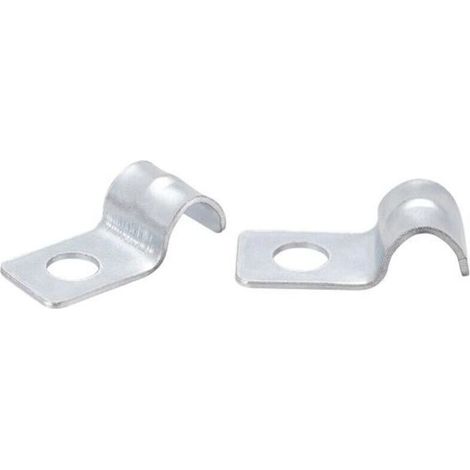 SABIR 20Pcs Attache pour Fixer Grillage Rigide Tube Sangle Collier Serrage Acier carbone zingué pour Tuyau 21x10x7mm 6mm ID (1/3)