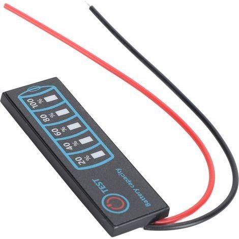LED-Batterieanzeige, 3-Farben-Monitor für ternäre Lithium-Eisenphosphat-Batterien (LiFePO4) mit Gleichstromanschluss (5–30 V). (1/5)