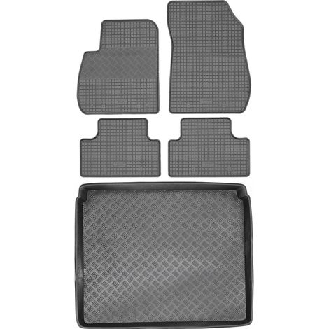 Juego de alfombrillas de goma para coche y alfombrilla para maletero para Opel Zafira Tourer C (a partir de 2012).