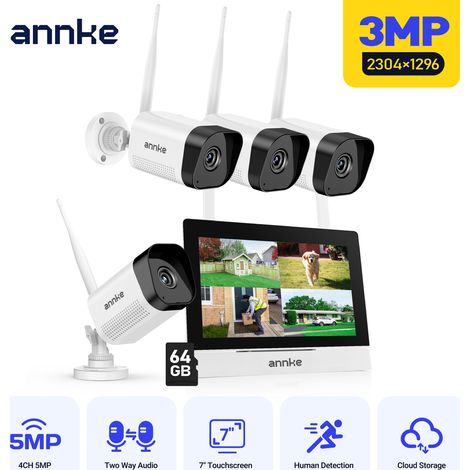 ANNKE 3MP Outdoor Night Vision Wireless Camera System with Motion Detection Two-Way Voice Intercom (1/5)