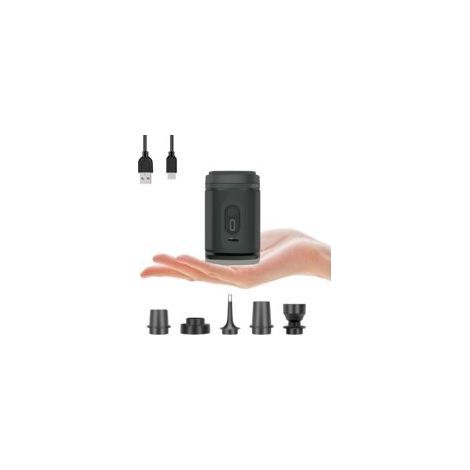 Wiederaufladbare elektrische Luftpumpe – Praktisches Aufblasgerät für Luftmatratzen, Schlauchboote und Pools – Mini-Schnellpumpe mit 5 Zubehörteilen für Matratzen und Bojen (1/5)