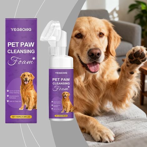 Mousse nettoyante pour pattes d'animaux, nettoie, élimine les taches, rafraîchit les odeurs, sans rinçage – 100 ml (1/5)