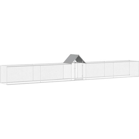 Maison Exclusive - Pollaio 9x1x1,5 m in Acciaio Zincato (1/5)