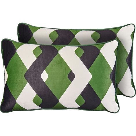 Gartenkissen 2er Set SWAY Geometrisches Muster 30 x 50 cm Bunt