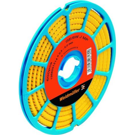 Weidmüller Leitermarkierer Zahl 4 gelb1, 5-4 CLI C1-3GE/SW CD 500 Stk (1/3)