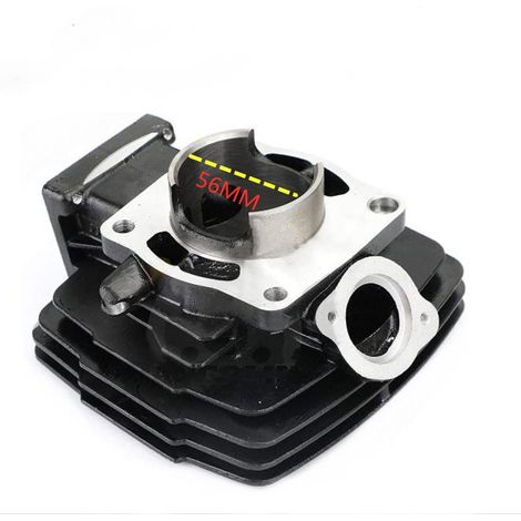 Motorcycle engine cylinder parts, compatible with Honda YZ125 DT125 cylinder kit, 56mm piston and cylinder head gasket. (1/4)