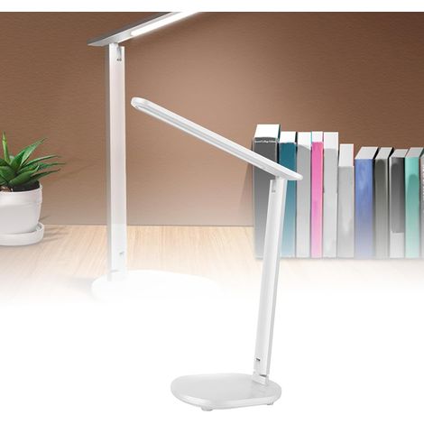 Lampe de bureau, 3 niveaux de luminosité, chargement USB, prise en main, lampe de table pliable et agréable pour les yeux, pour chevet, chambre à coucher, bureau, études (1/5)
