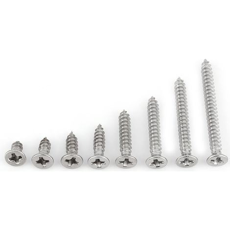 200 viti autofilettanti M3 in acciaio inox SS304 a testa piatta. (1/5)
