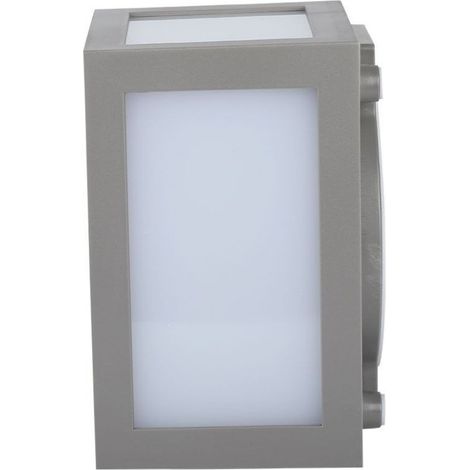 V-TAC VT-822 Applique murale cube LED 12W lanterne couleur gris blanc chaud 3000K IP65 - sku 218337 (1/5)