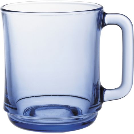 Set di 6 bicchieri marini Duralex LYS con manico, 310 ml, blu.