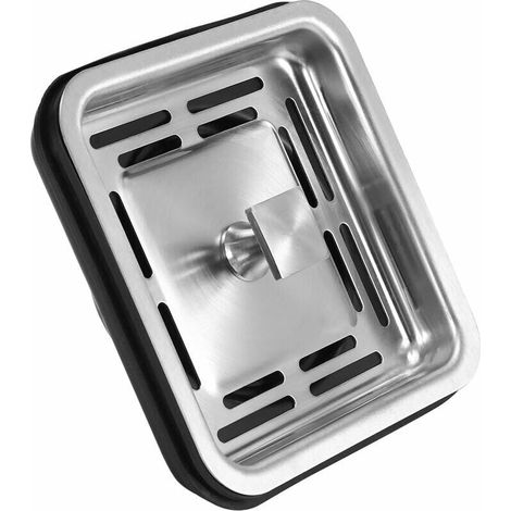Bouchon pour évier carré en acier inoxydable bouchon pour évier de cuisine bouchon pour panier (1/4)