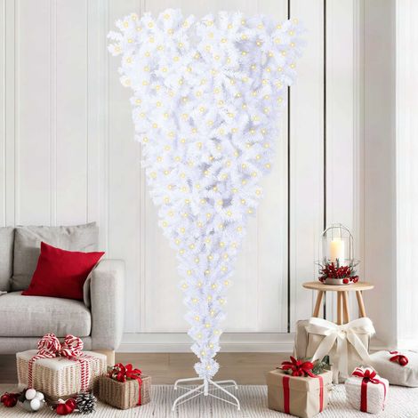 Künstlicher Weihnachtsbaum Weiß 210 cm PVC und Stahl (1/5)