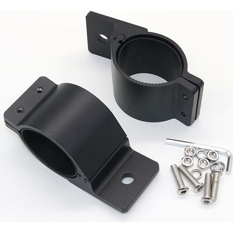 Supports fixation pour tube 63 à 74 mm - Barre LED et Spot LED - Métal Résistant - La paire