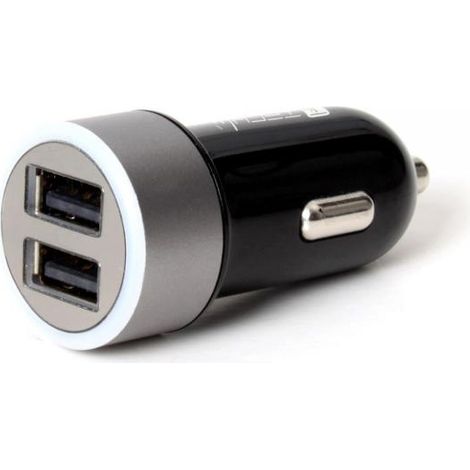 Techly Caricatore da Auto 2p USB 5V con uscita 4,8A Nero (1/4)