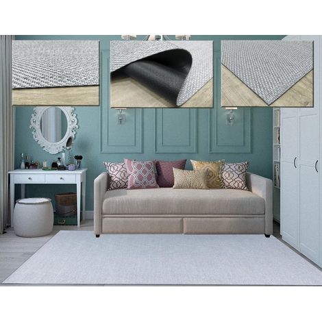 Tapis Vinyle Tressé pour Salon et Cuisine - Lavable, Extérieur, Couloir (1/5)