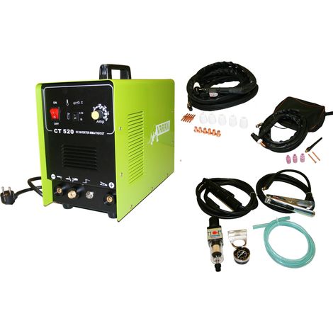 Varan Motors - var-ct520-3 Stazione di saldatura e tagliatrice 3 in 1 TIG, MMA e plasma CT520 Inverter + accessori