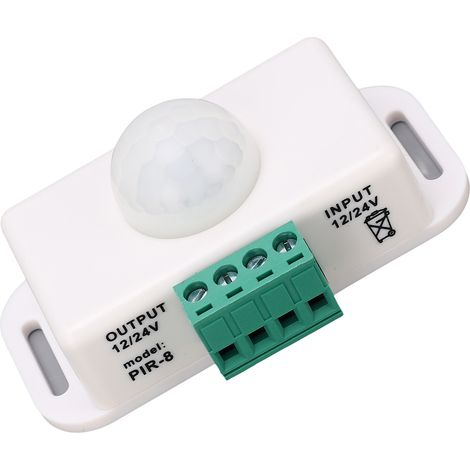 Infrarot-Bewegungsmelder mit einstellbarem Timer, 6A 12-24V Präsenzschalter, weißer Körpersensor für Wandbeleuchtung (1/5)