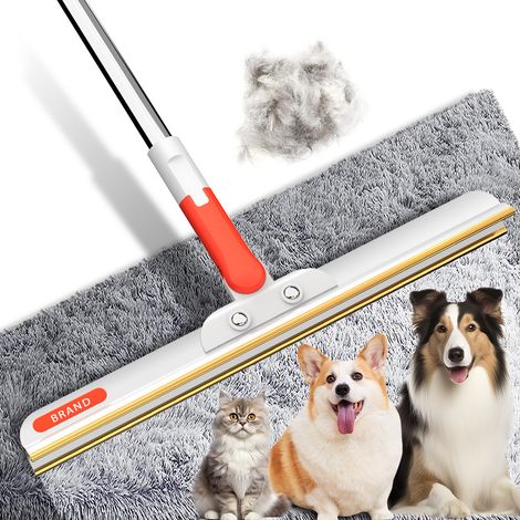 Brosse Anti-Poils pour Chats et Chiens à Long Manche, Nettoyeur de Poils Animaux pour Tapis, Canapé et Moquette (1/2)