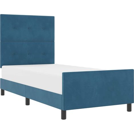 Maison Exclusive - Boxspringbett mit Kopfteil Dunkelblau 100 x 20