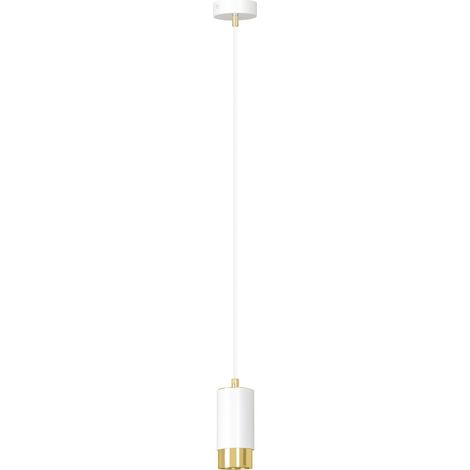 Suspension Emibig Fumiko métal blanche/dorée GU10 Ø8 (1/5)
