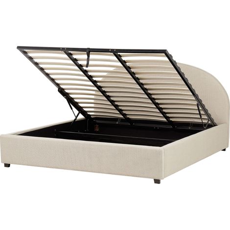 Ottoman Bed Fabric VAUCLUSE 180 x 200 cm (EU Super King) Sand Beige (1/5)