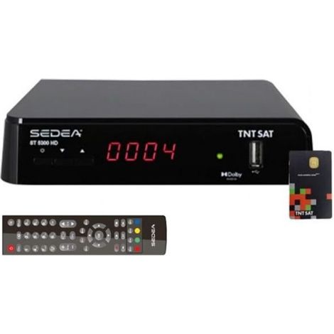 Récepteur TV satellite HD - SEDEA - ST5300 - Carte TNTSAT V6 - Enregistrement USB - Noir