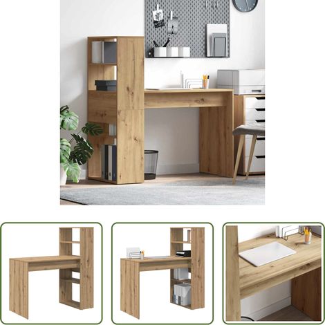 Schreibtisch Eiche -  Schreibtisch Artisan-Eiche 113 x 54 x 120 cm Holzwerkstoff (1/5)