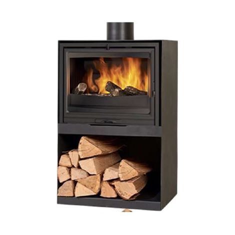 Stufa a legna GODIN Fonteval 10Kw - Antracite - 389143