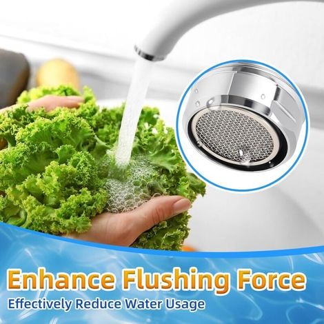 Lot de 10 aérateurs de robinet, pièces de rechange pour robinets d'évier et de douche de cuisine et de salle de bain, boîtier en laiton - 24 mm (1/3)