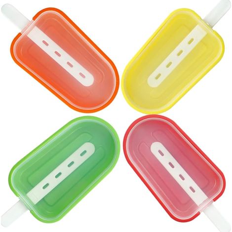 4-teiliges stapelbares Silikon-Eisformen-Set für selbstgemachtes Eis, Eis am Stiel und Käsesticks (1/5)