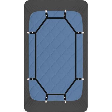 Sangles de support de draps - Clips de préhension robustes - Cordon de parachute renforcé - Tendeur de drap de lit à 360 degrés - Rallonge la plus solide et efficace - S'adapte à tous (1/4)