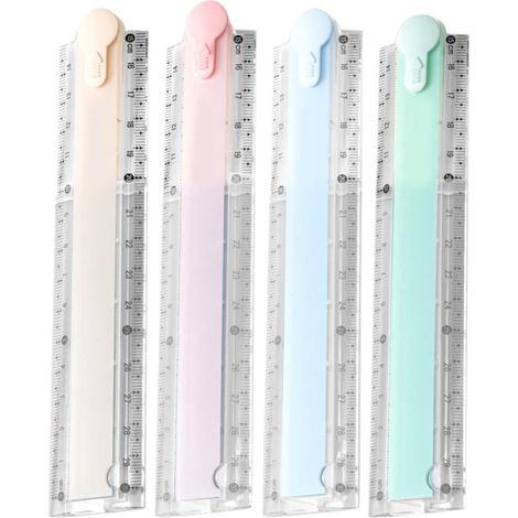 Ensemble de 4 règles pliables en plastique 30 cm, comprenant des (1/5)