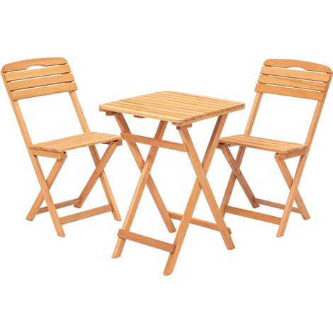 Set Tavolo e Sedie Isso, 2 Posti, Dimensione Seduta 40x30h81 cm, Marrone