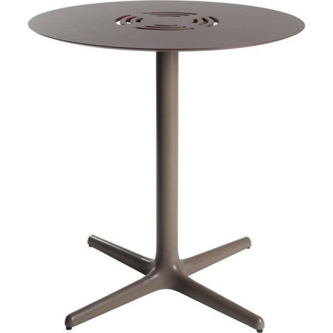 Table ronde intérieure, extérieure Ø70 chocolat TOLEDO AIRE Resol (1/4)