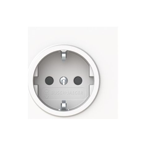 Busch-Jaeger Presa SCHUKO® Safety+ con morsetti a vite bianco studio opaco - Busch-art linear® (23 EUCB-44M), 2CKA002013A5506