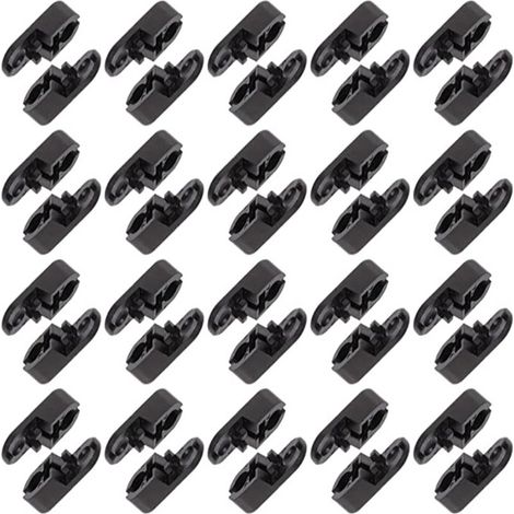 Store vénitien/store à perles noires de type fendu avec connecteur à perles de traction en plastique, cordon de traction, chaînette à perles mâle et femelle (10 pièces) (1/5)