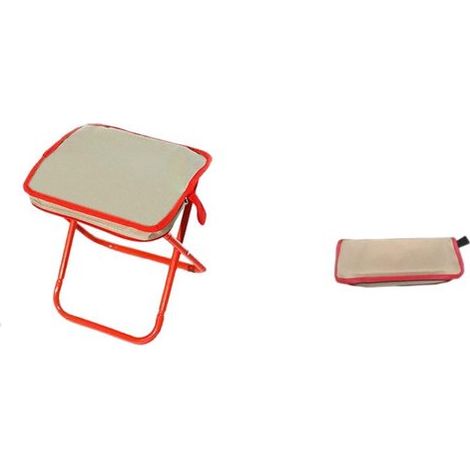 Sgabello pieghevole portatile, sgabello telescopico compatto per mercatini dell'Epifania e delle pulci. Sgabello leggero con maniglia. Seduta stabile per chi è sempre in movimento. (1/5)