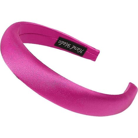 Hochwertiges Design, einfarbiges, breites Haarband, weiches Schwammhaarband, vielseitig einsetzbar-Pink (1/5)