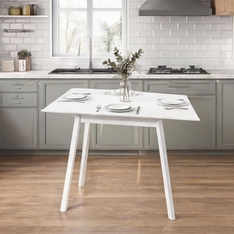 Table de salle à manger weiß en kiefernholz 110 x 86 x 75 cm (1/5)