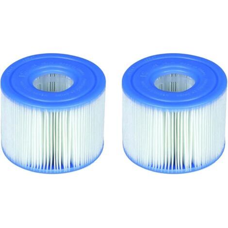 L'ensemble Intex 29001E comprend 2 cartouches de piscine PureSpa type S1 faciles à installer pour un total de 2 filtres.