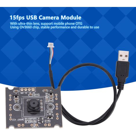 Module Caméra USB Carte Circuit OV3660 Objectif Ultra Fin 2048x1536 15ips 79° avec Câble (1/5)