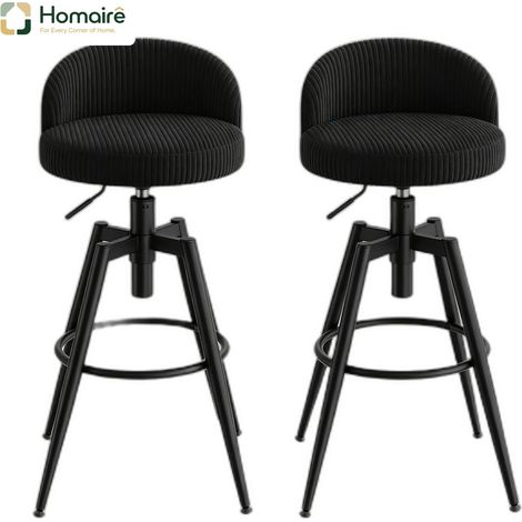 Meuble de rangement avec tiroirs, noir, en décor bois 42 x 42 x 87.5 cm HOMAIRE (1/5)