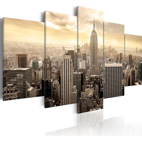 Quadro - New York e sorgere del sole - 200x100 (1/4)
