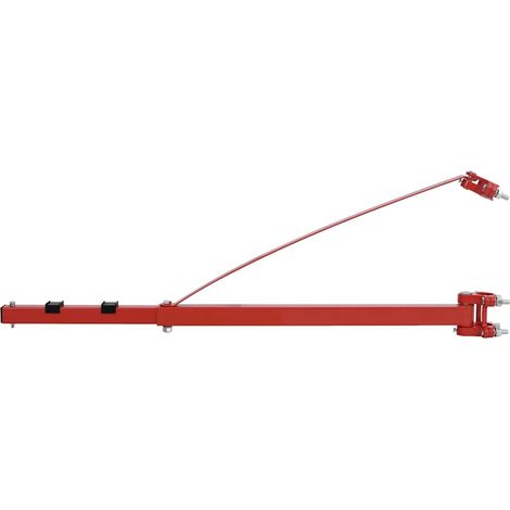 Bras de treuil pivotant 180° support de levage extensible en acier rouge 300 - 600 kg (1/5)